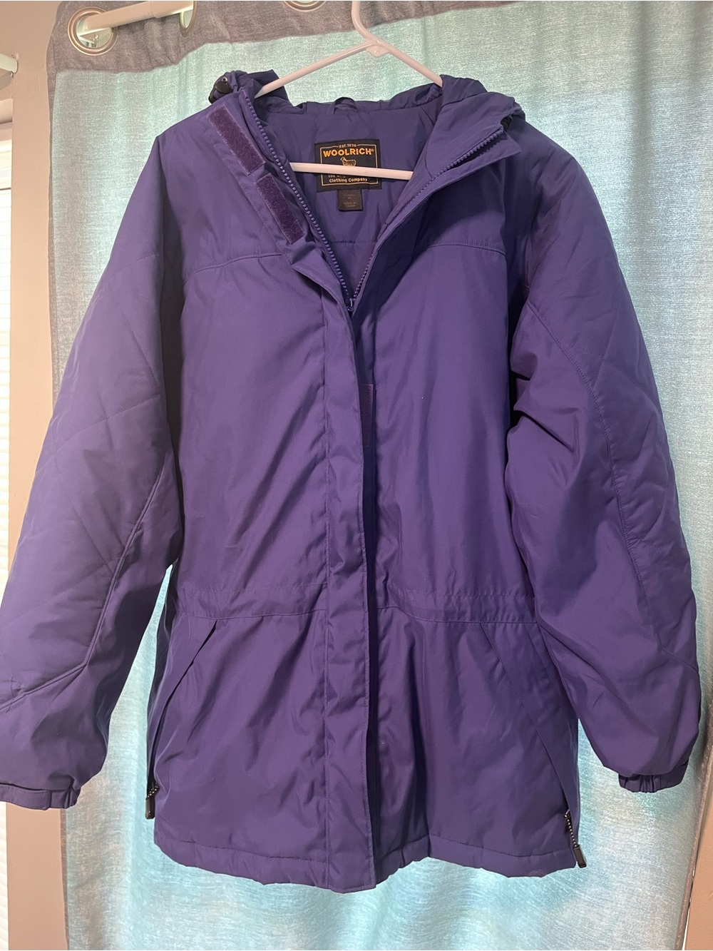 Woolrich Women's Deep Purple Hooded Puffer Coat